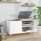 vidaXL - Platenkast - 84,5x38x48 - cm - bewerkt - hout - wit
