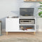 vidaXL - Platenkast - 84,5x38x48 - cm - bewerkt - hout - wit