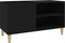 vidaXL - Platenkast - 84,5x38x48 - cm - bewerkt - hout - zwart