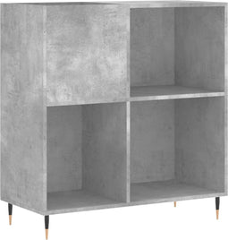 vidaXL - Platenkast - 84,5x38x89 - cm - bewerkt - hout - betongrijs