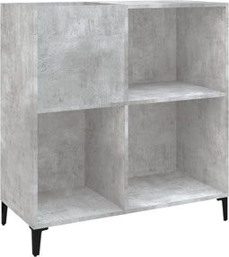 vidaXL - Platenkast - 84,5x38x89 - cm - bewerkt - hout - betongrijs