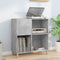 vidaXL - Platenkast - 84,5x38x89 - cm - bewerkt - hout - betongrijs