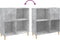 vidaXL - Platenkast - 84,5x38x89 - cm - bewerkt - hout - betongrijs