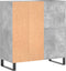 vidaXL - Platenkast - 84,5x38x89 - cm - bewerkt - hout - betongrijs