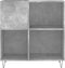 vidaXL - Platenkast - 84,5x38x89 - cm - bewerkt - hout - betongrijs