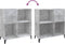vidaXL - Platenkast - 84,5x38x89 - cm - bewerkt - hout - betongrijs