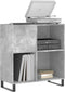 vidaXL - Platenkast - 84,5x38x89 - cm - bewerkt - hout - betongrijs