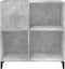 vidaXL - Platenkast - 84,5x38x89 - cm - bewerkt - hout - betongrijs