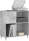 vidaXL - Platenkast - 84,5x38x89 - cm - bewerkt - hout - betongrijs