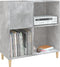 vidaXL - Platenkast - 84,5x38x89 - cm - bewerkt - hout - betongrijs