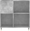 vidaXL - Platenkast - 84,5x38x89 - cm - bewerkt - hout - betongrijs