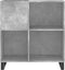 vidaXL - Platenkast - 84,5x38x89 - cm - bewerkt - hout - betongrijs