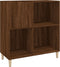vidaXL - Platenkast - 84,5x38x89 - cm - bewerkt - hout - bruin - eikenkleur