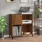 vidaXL - Platenkast - 84,5x38x89 - cm - bewerkt - hout - bruin - eikenkleur