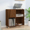 vidaXL - Platenkast - 84,5x38x89 - cm - bewerkt - hout - bruin - eikenkleur