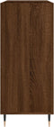 vidaXL - Platenkast - 84,5x38x89 - cm - bewerkt - hout - bruin - eikenkleur
