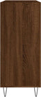 vidaXL - Platenkast - 84,5x38x89 - cm - bewerkt - hout - bruin - eikenkleur