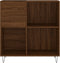 vidaXL - Platenkast - 84,5x38x89 - cm - bewerkt - hout - bruin - eikenkleur