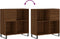 vidaXL - Platenkast - 84,5x38x89 - cm - bewerkt - hout - bruin - eikenkleur