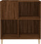 vidaXL - Platenkast - 84,5x38x89 - cm - bewerkt - hout - bruin - eikenkleur