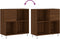 vidaXL - Platenkast - 84,5x38x89 - cm - bewerkt - hout - bruin - eikenkleur