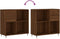 vidaXL - Platenkast - 84,5x38x89 - cm - bewerkt - hout - bruin - eikenkleur