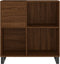 vidaXL - Platenkast - 84,5x38x89 - cm - bewerkt - hout - bruin - eikenkleur