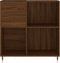 vidaXL - Platenkast - 84,5x38x89 - cm - bewerkt - hout - bruin - eikenkleur