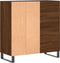 vidaXL - Platenkast - 84,5x38x89 - cm - bewerkt - hout - bruin - eikenkleur
