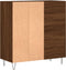 vidaXL - Platenkast - 84,5x38x89 - cm - bewerkt - hout - bruin - eikenkleur