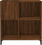 vidaXL - Platenkast - 84,5x38x89 - cm - bewerkt - hout - bruin - eikenkleur