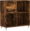 vidaXL - Platenkast - 84,5x38x89 - cm - bewerkt - hout - gerookt - eikenkleurig