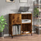 vidaXL - Platenkast - 84,5x38x89 - cm - bewerkt - hout - gerookt - eikenkleurig