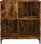 vidaXL - Platenkast - 84,5x38x89 - cm - bewerkt - hout - gerookt - eikenkleurig