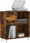 vidaXL - Platenkast - 84,5x38x89 - cm - bewerkt - hout - gerookt - eikenkleurig