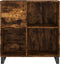 vidaXL - Platenkast - 84,5x38x89 - cm - bewerkt - hout - gerookt - eikenkleurig