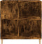 vidaXL - Platenkast - 84,5x38x89 - cm - bewerkt - hout - gerookt - eikenkleurig