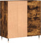 vidaXL - Platenkast - 84,5x38x89 - cm - bewerkt - hout - gerookt - eikenkleurig
