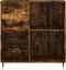 vidaXL - Platenkast - 84,5x38x89 - cm - bewerkt - hout - gerookt - eikenkleurig
