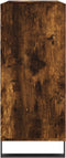 vidaXL - Platenkast - 84,5x38x89 - cm - bewerkt - hout - gerookt - eikenkleurig