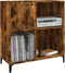 vidaXL - Platenkast - 84,5x38x89 - cm - bewerkt - hout - gerookt - eikenkleurig