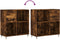 vidaXL - Platenkast - 84,5x38x89 - cm - bewerkt - hout - gerookt - eikenkleurig