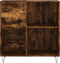 vidaXL - Platenkast - 84,5x38x89 - cm - bewerkt - hout - gerookt - eikenkleurig