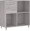 vidaXL - Platenkast - 84,5x38x89 - cm - bewerkt - hout - grijs - sonoma - eikenkleurig