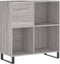 vidaXL - Platenkast - 84,5x38x89 - cm - bewerkt - hout - grijs - sonoma - eikenkleurig