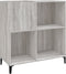 vidaXL - Platenkast - 84,5x38x89 - cm - bewerkt - hout - grijs - sonoma - eikenkleurig