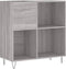 vidaXL - Platenkast - 84,5x38x89 - cm - bewerkt - hout - grijs - sonoma - eikenkleurig