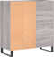 vidaXL - Platenkast - 84,5x38x89 - cm - bewerkt - hout - grijs - sonoma - eikenkleurig
