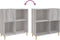 vidaXL - Platenkast - 84,5x38x89 - cm - bewerkt - hout - grijs - sonoma - eikenkleurig