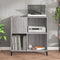 vidaXL - Platenkast - 84,5x38x89 - cm - bewerkt - hout - grijs - sonoma - eikenkleurig